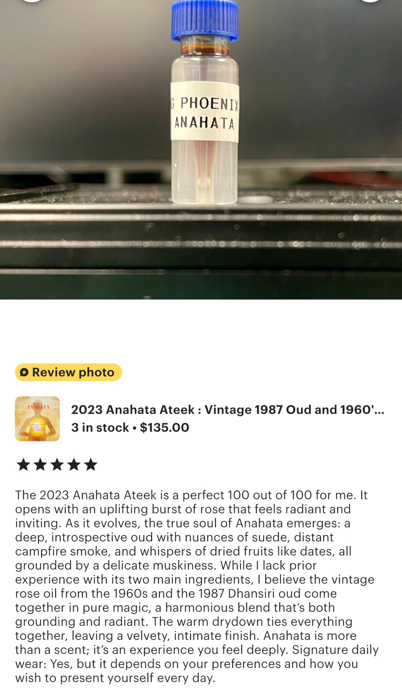 2023 Anahata Ateek : New Attar - Vintage Oud and Rose Oil - Heart Chakra - Hindi Nagaland Dehn al Oudh - Rising Phoenix Perfumery