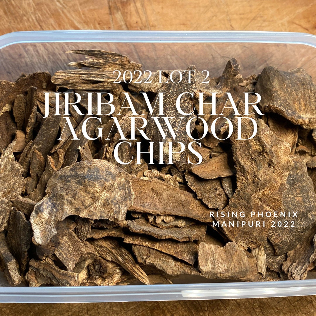 Jiribam Guf Muri Lot 2 2022 - Hindi Manipuri Agarwood Chips - Natural Indian Bakhoor - RisingPhoenixPerfumery.com